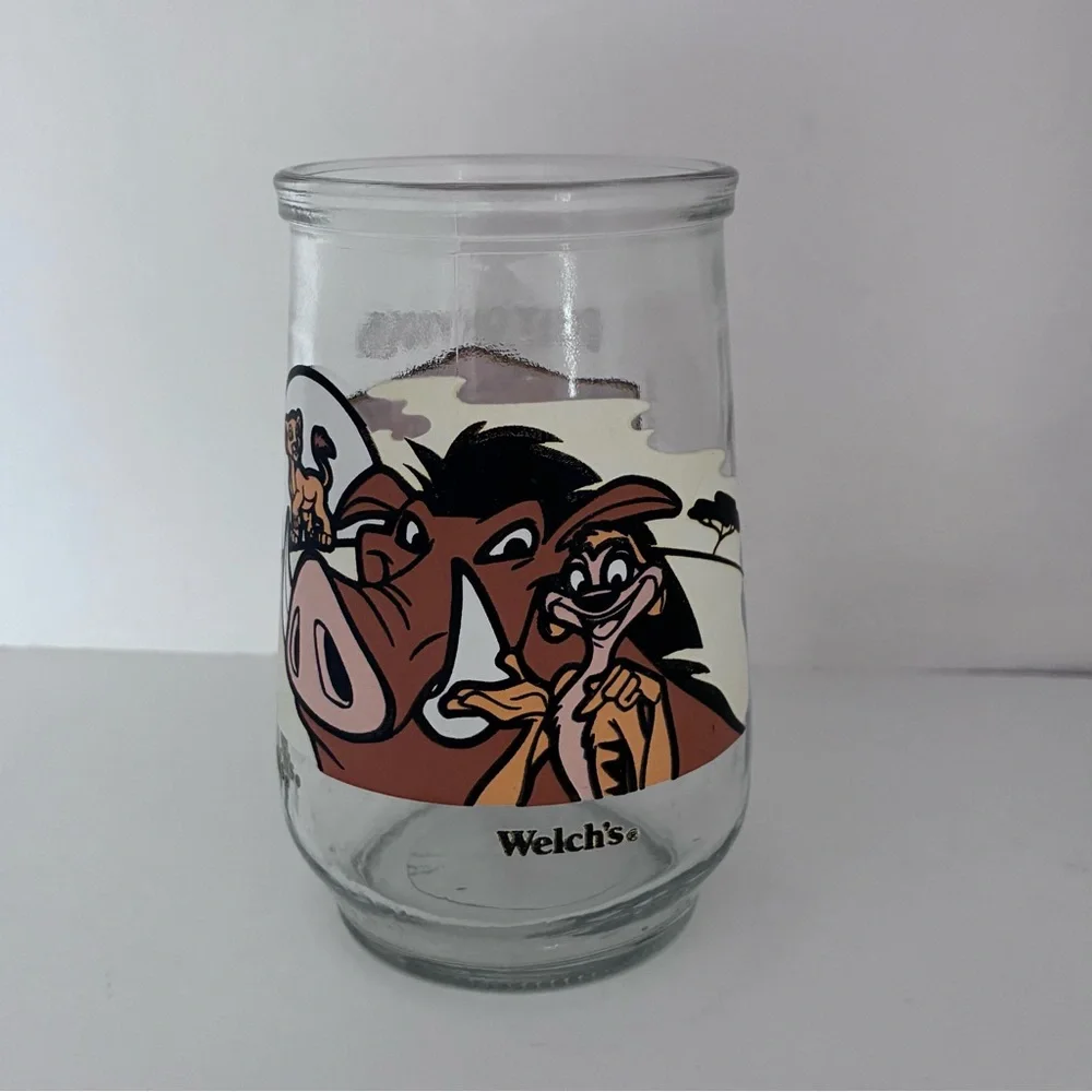 Vintage 90’s Welch's drinking glass, Disney’s the Lion King 2 Simba's Pride